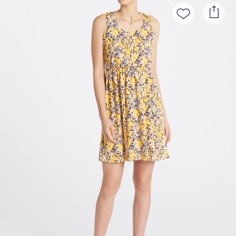 Floral Yellow Women's Dress